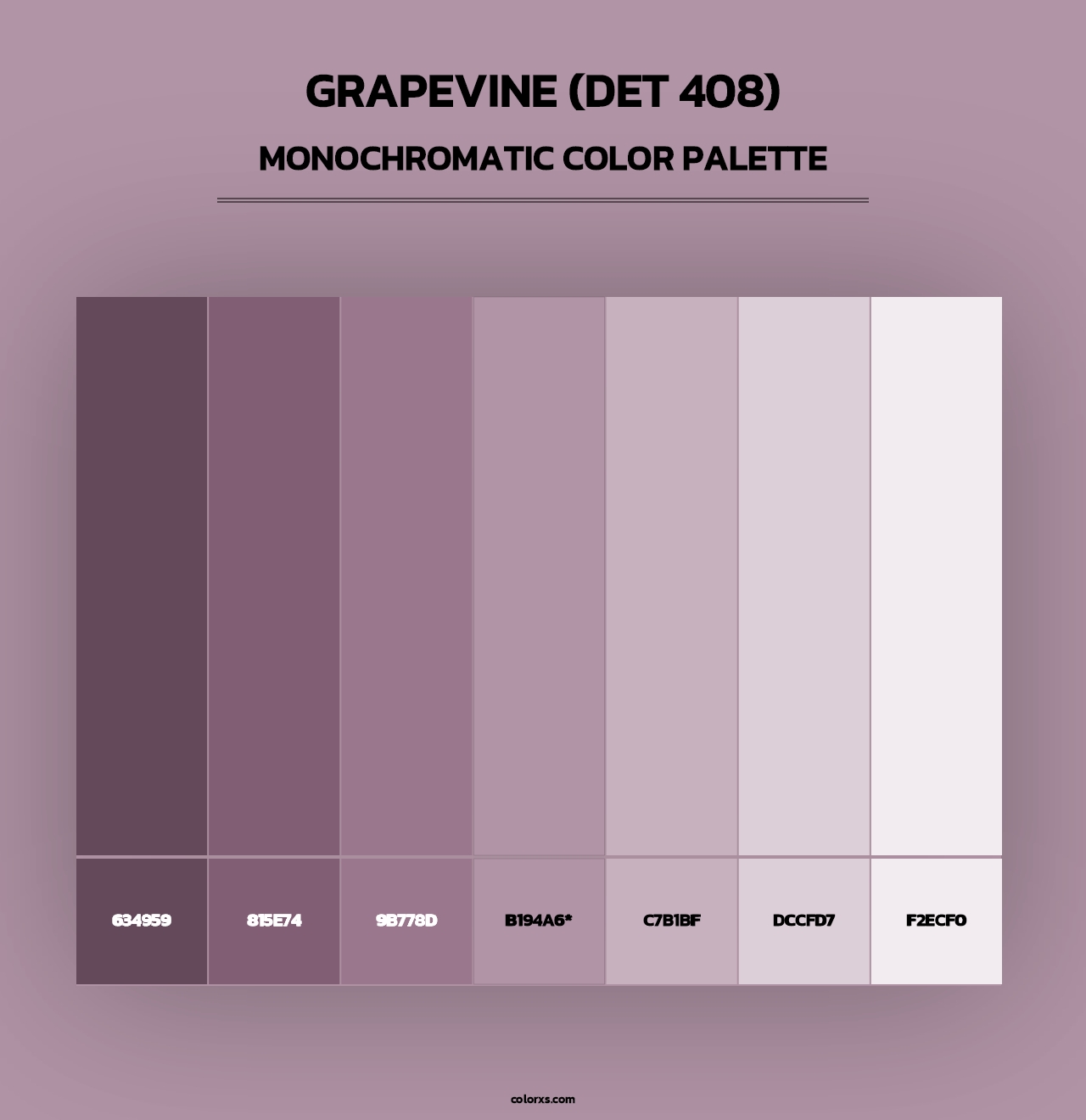 Grapevine (DET 408) - Monochromatic Color Palette