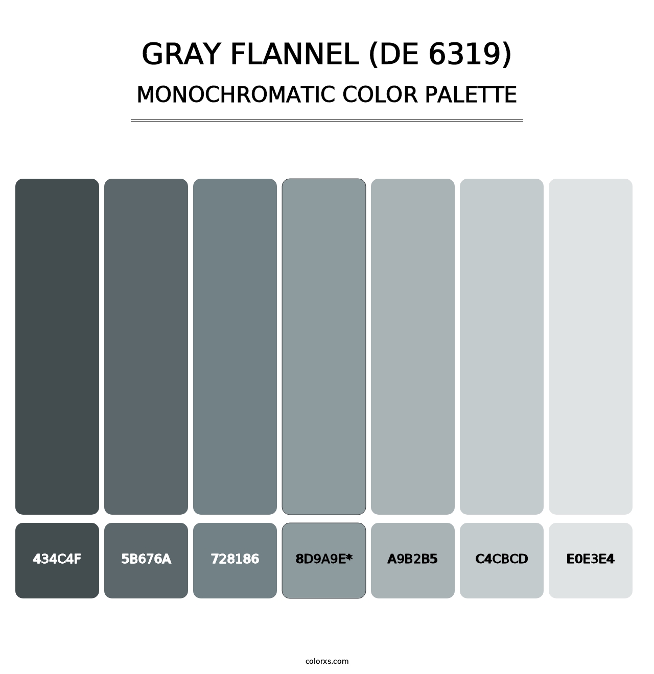 Gray Flannel (DE 6319) - Monochromatic Color Palette