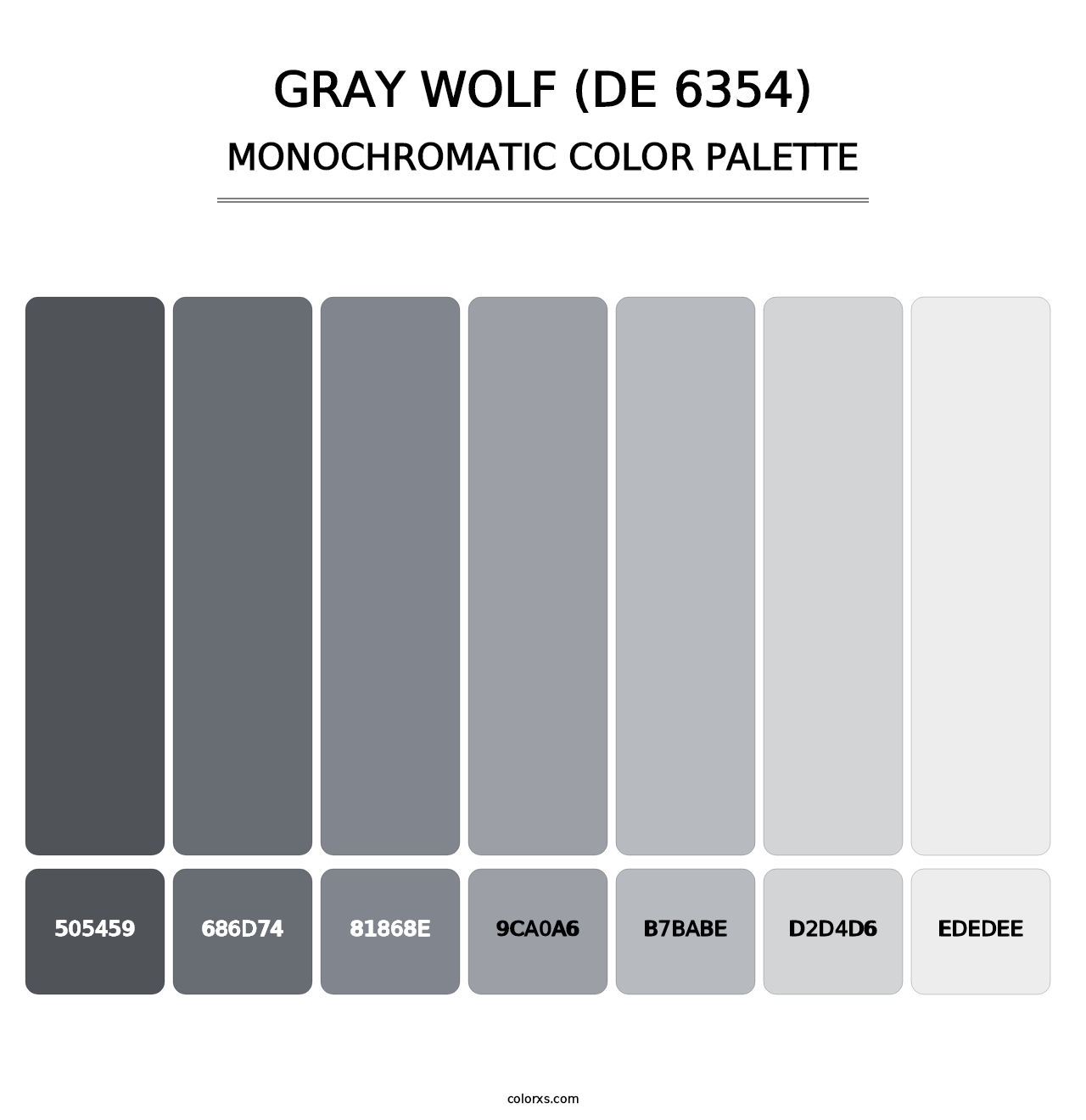 Gray Wolf (DE 6354) - Monochromatic Color Palette