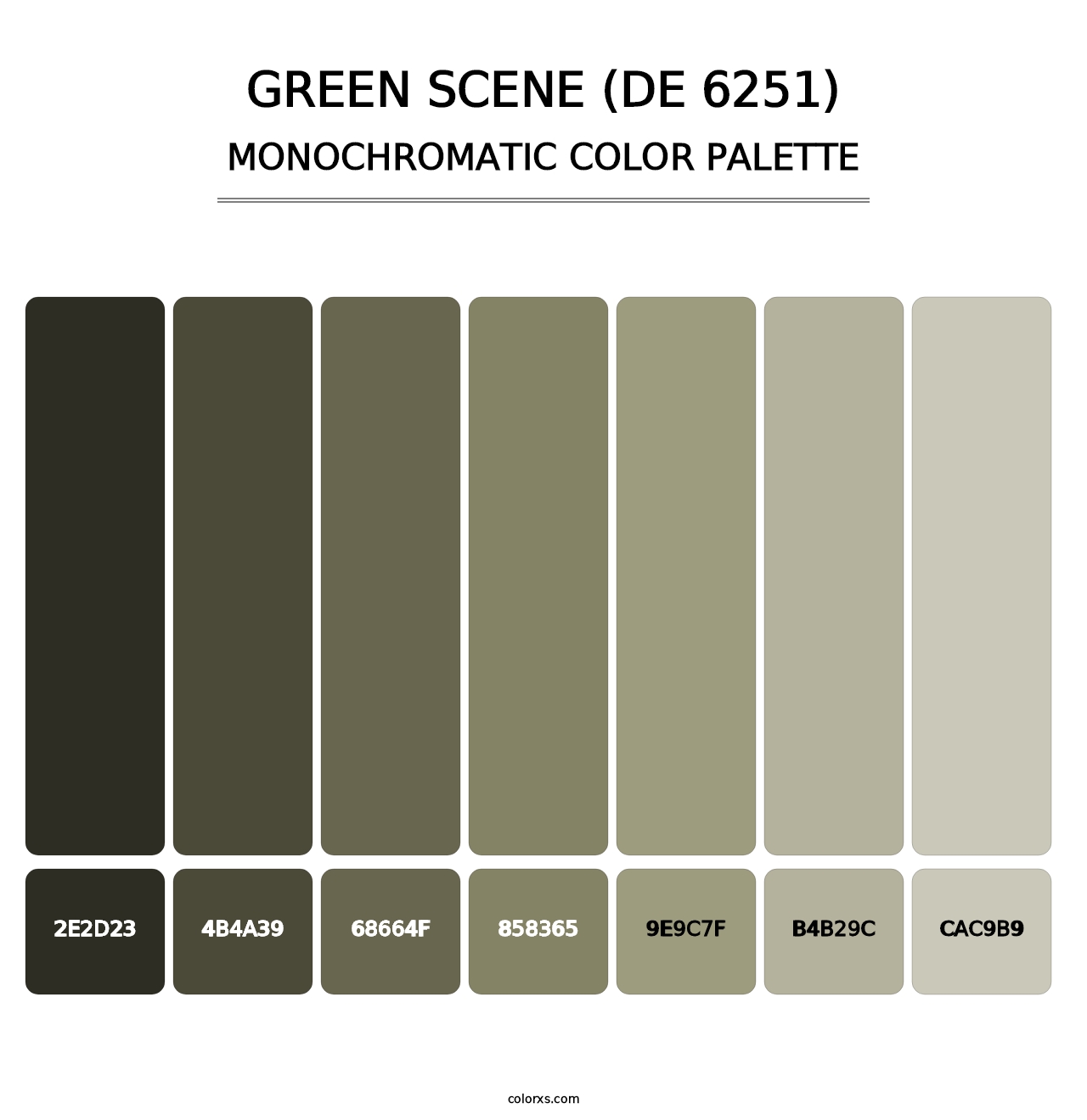 Green Scene (DE 6251) - Monochromatic Color Palette