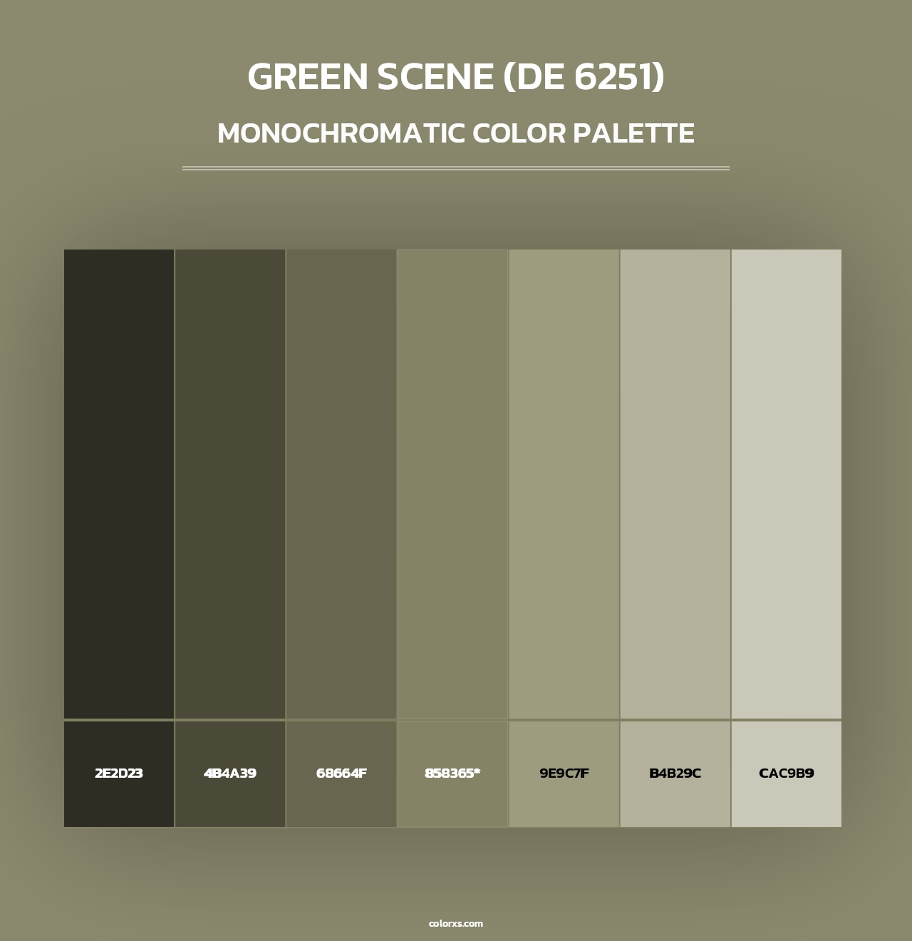 Green Scene (DE 6251) - Monochromatic Color Palette