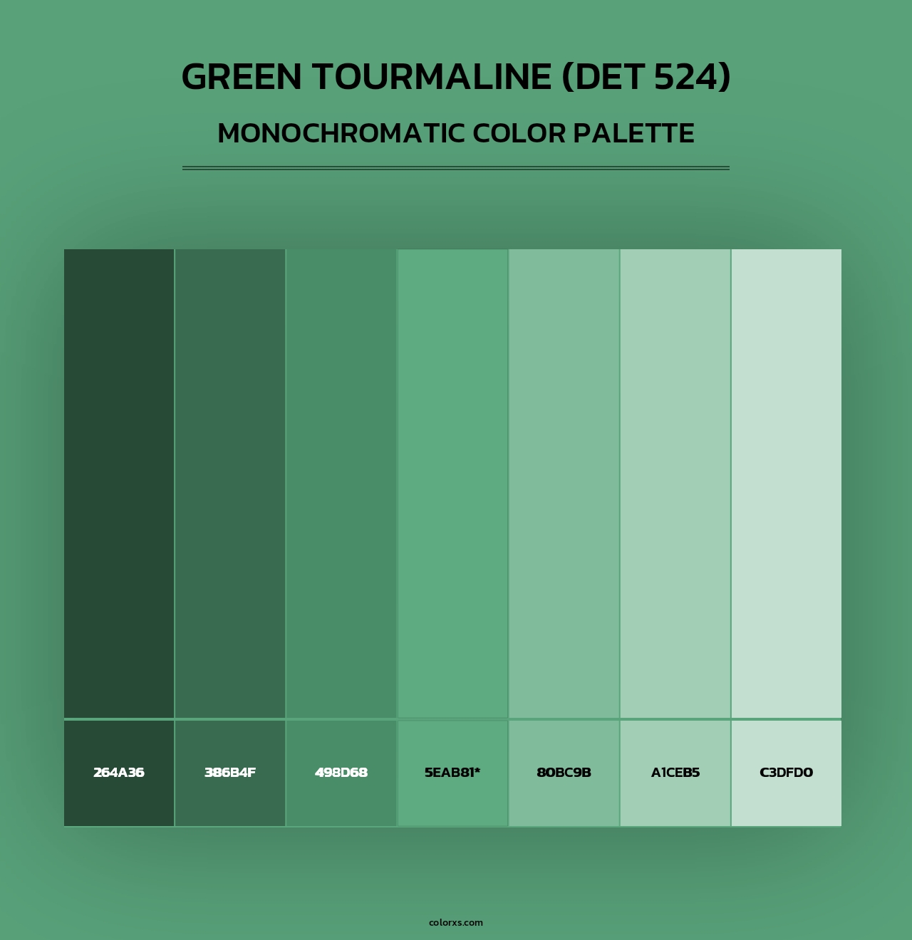 Green Tourmaline (DET 524) - Monochromatic Color Palette