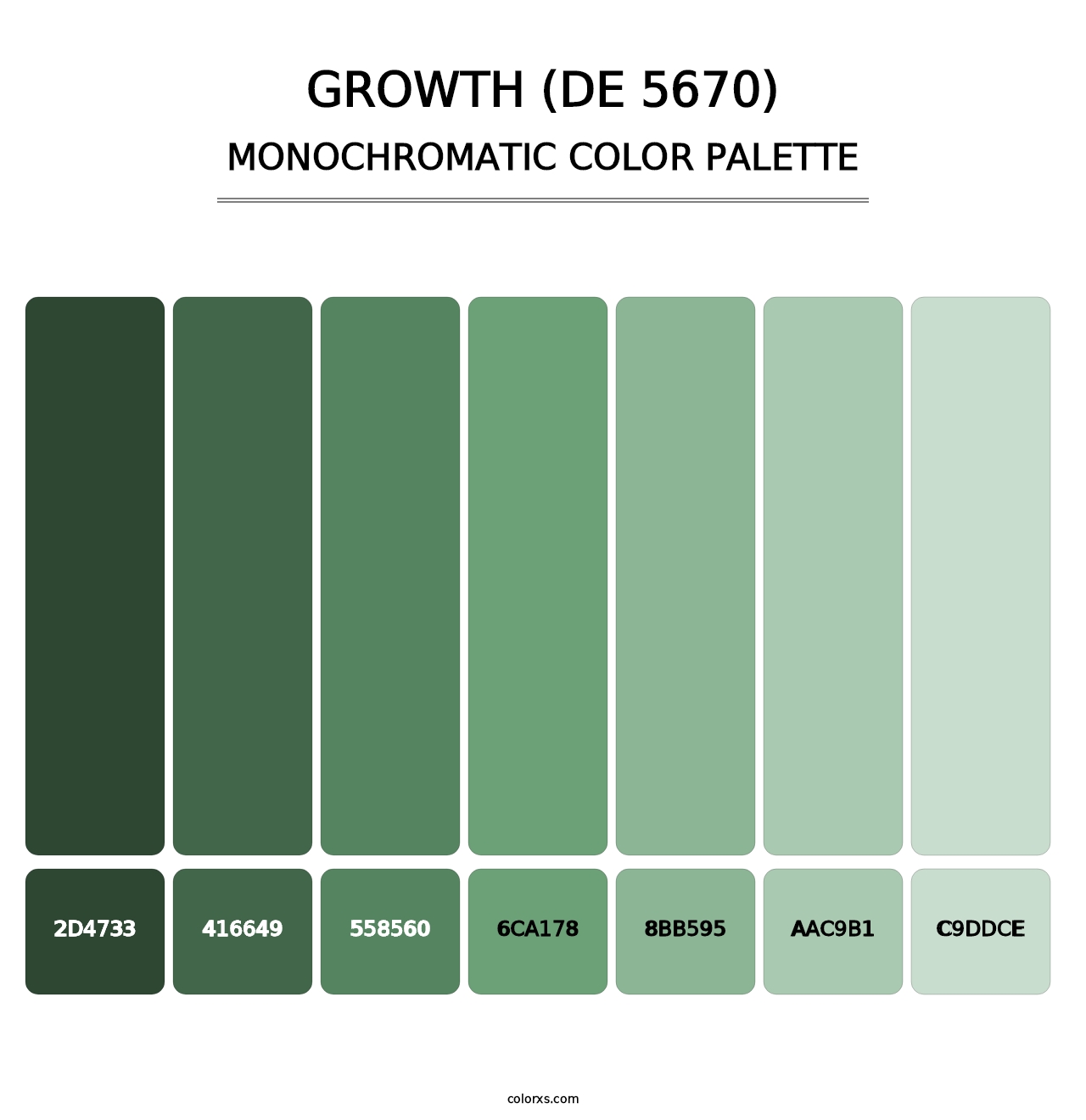 Growth (DE 5670) - Monochromatic Color Palette