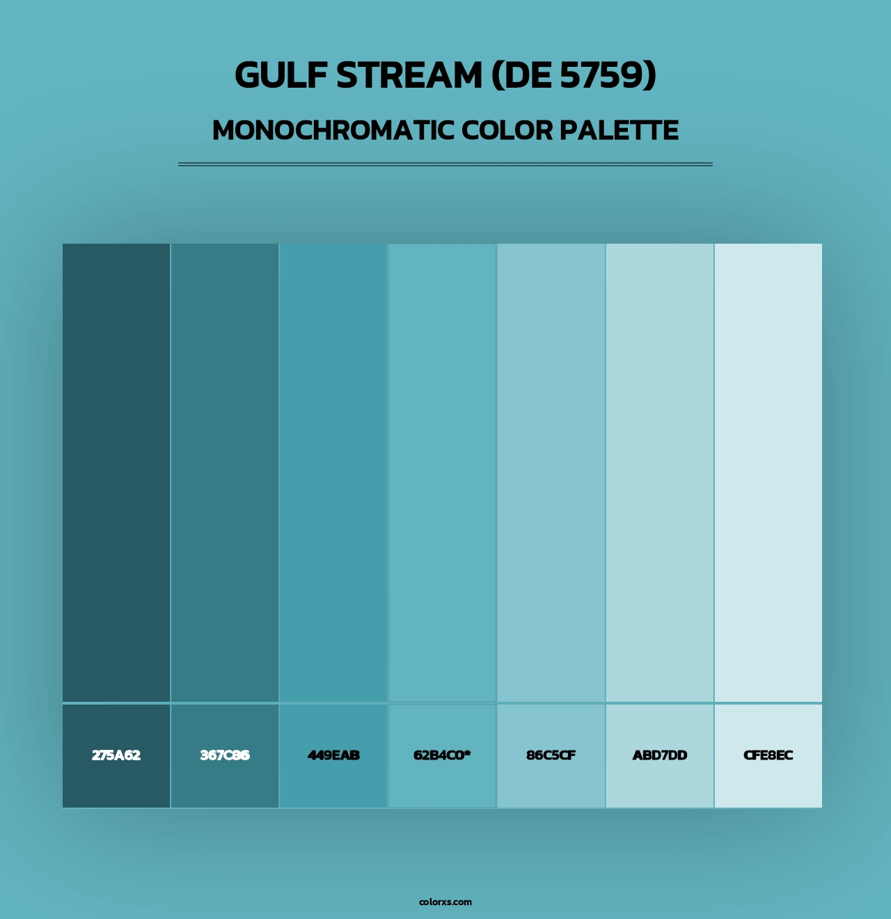 Gulf Stream (DE 5759) - Monochromatic Color Palette