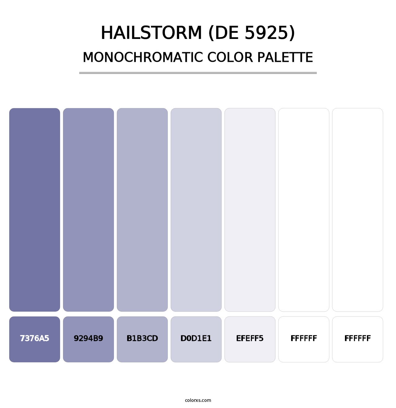 Hailstorm (DE 5925) - Monochromatic Color Palette