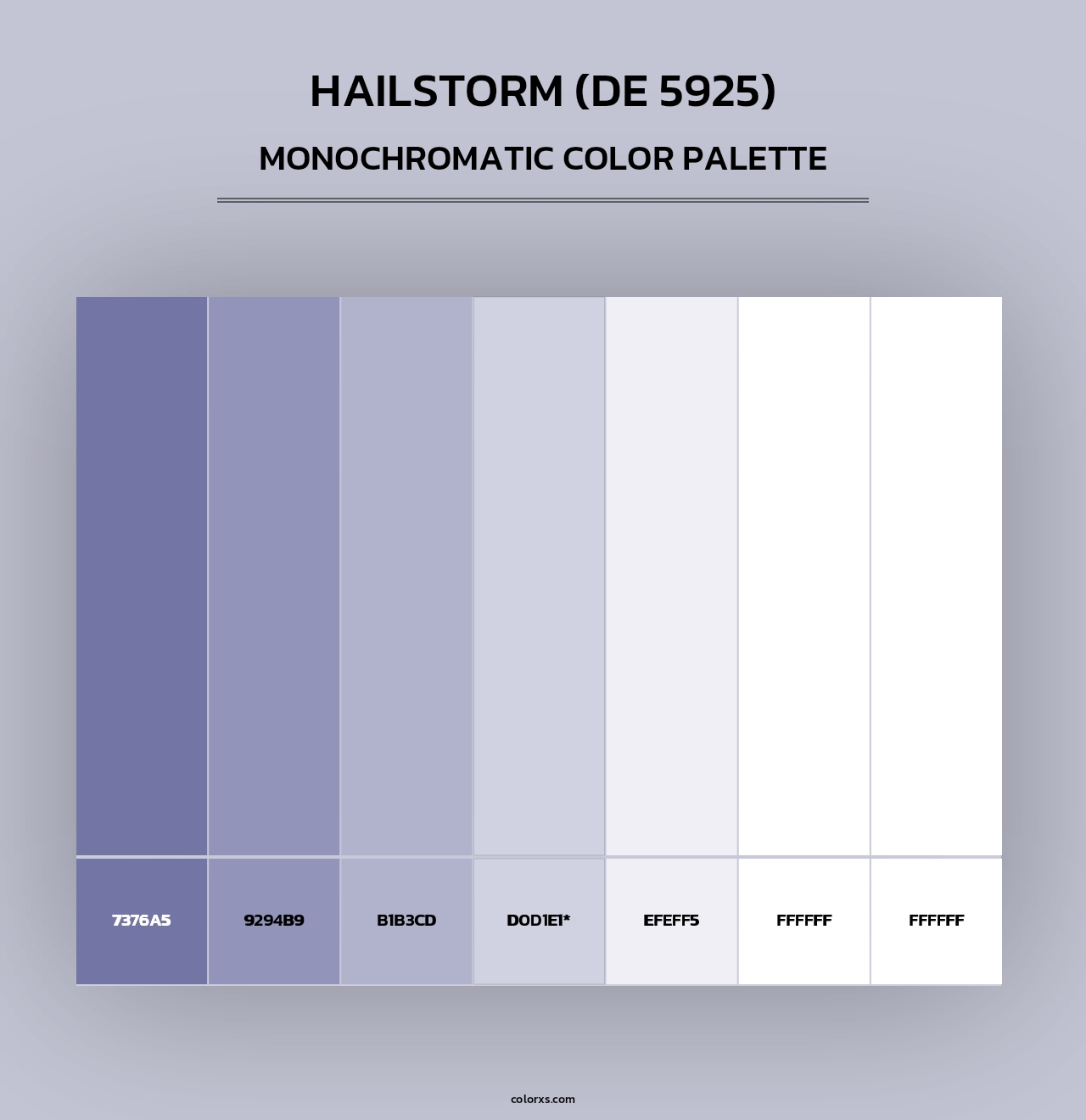 Hailstorm (DE 5925) - Monochromatic Color Palette