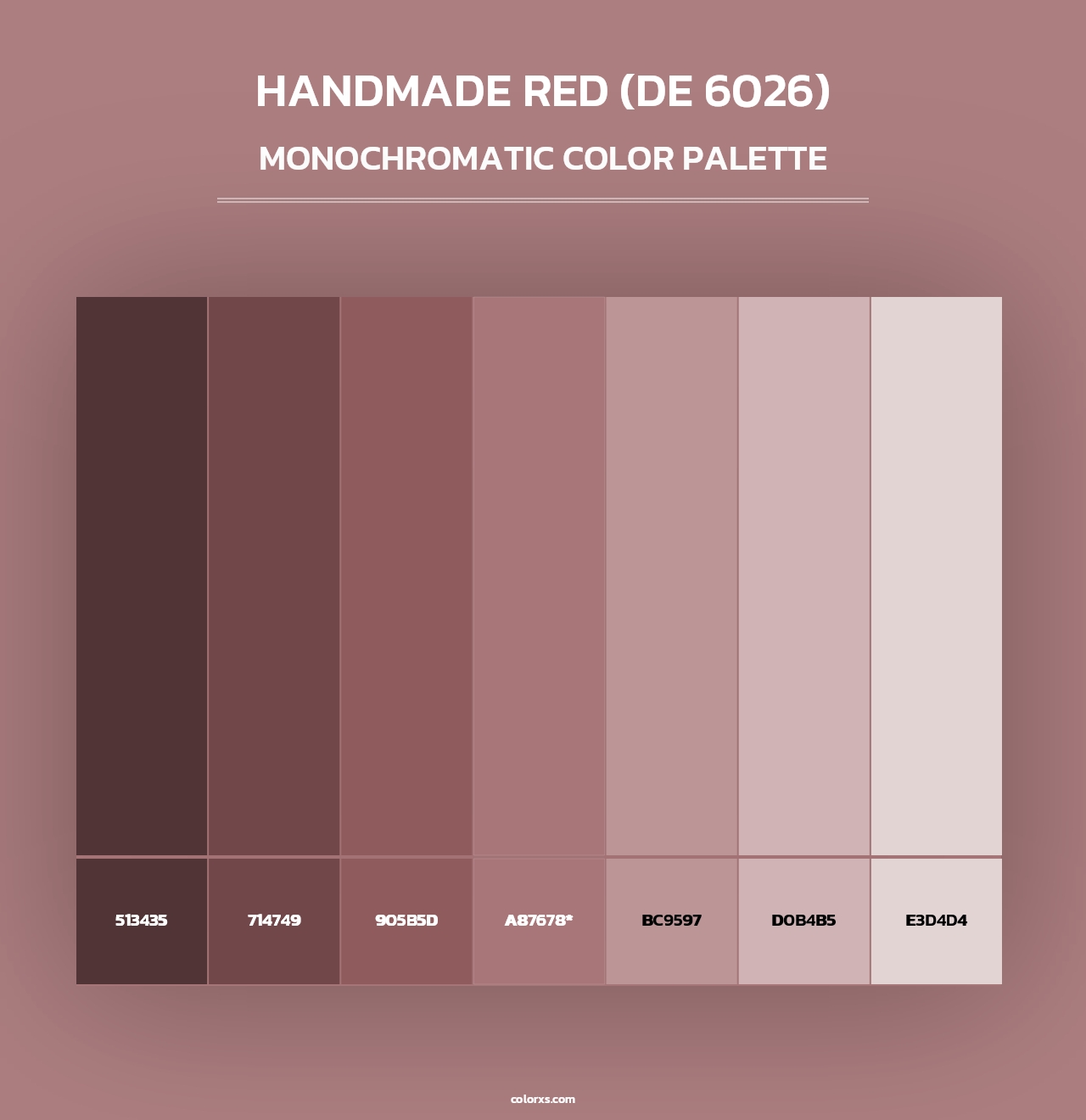 Handmade Red (DE 6026) - Monochromatic Color Palette
