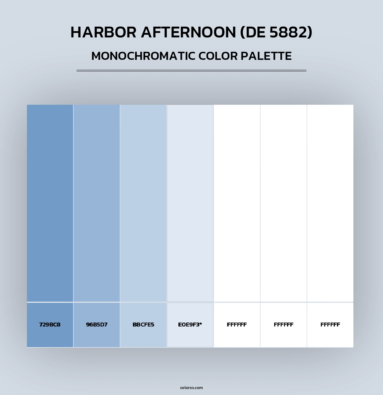 Harbor Afternoon (DE 5882) - Monochromatic Color Palette