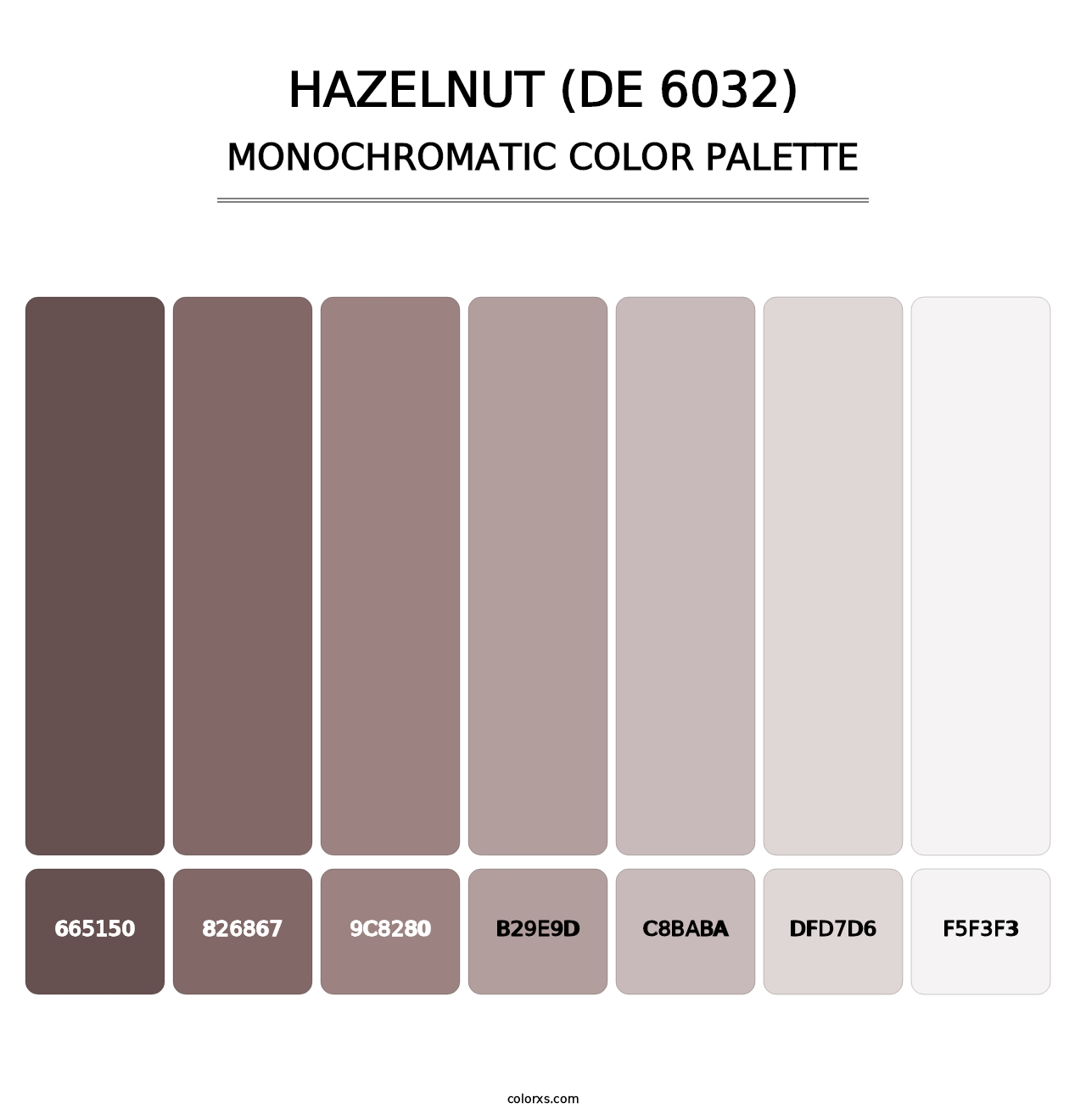 Hazelnut (DE 6032) - Monochromatic Color Palette