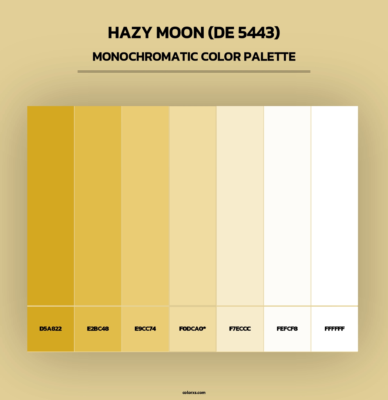 Hazy Moon (DE 5443) - Monochromatic Color Palette