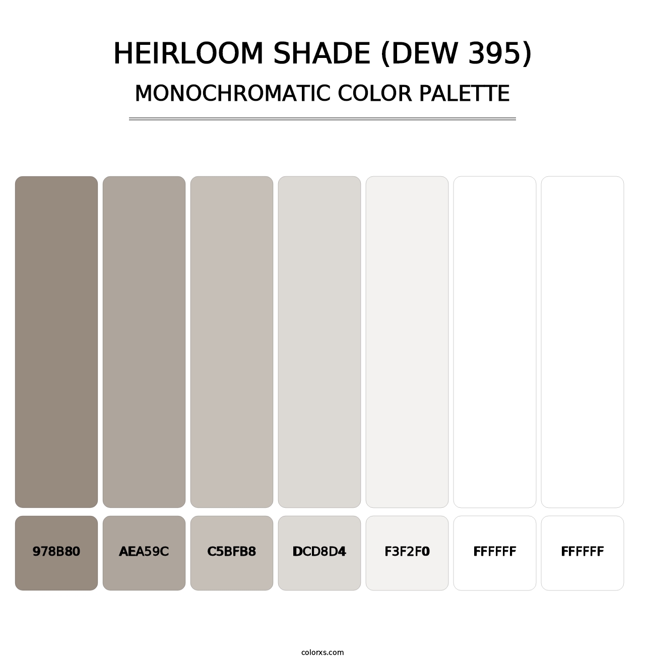 Heirloom Shade (DEW 395) - Monochromatic Color Palette