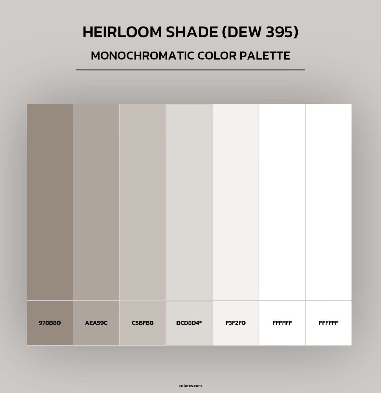 Heirloom Shade (DEW 395) - Monochromatic Color Palette