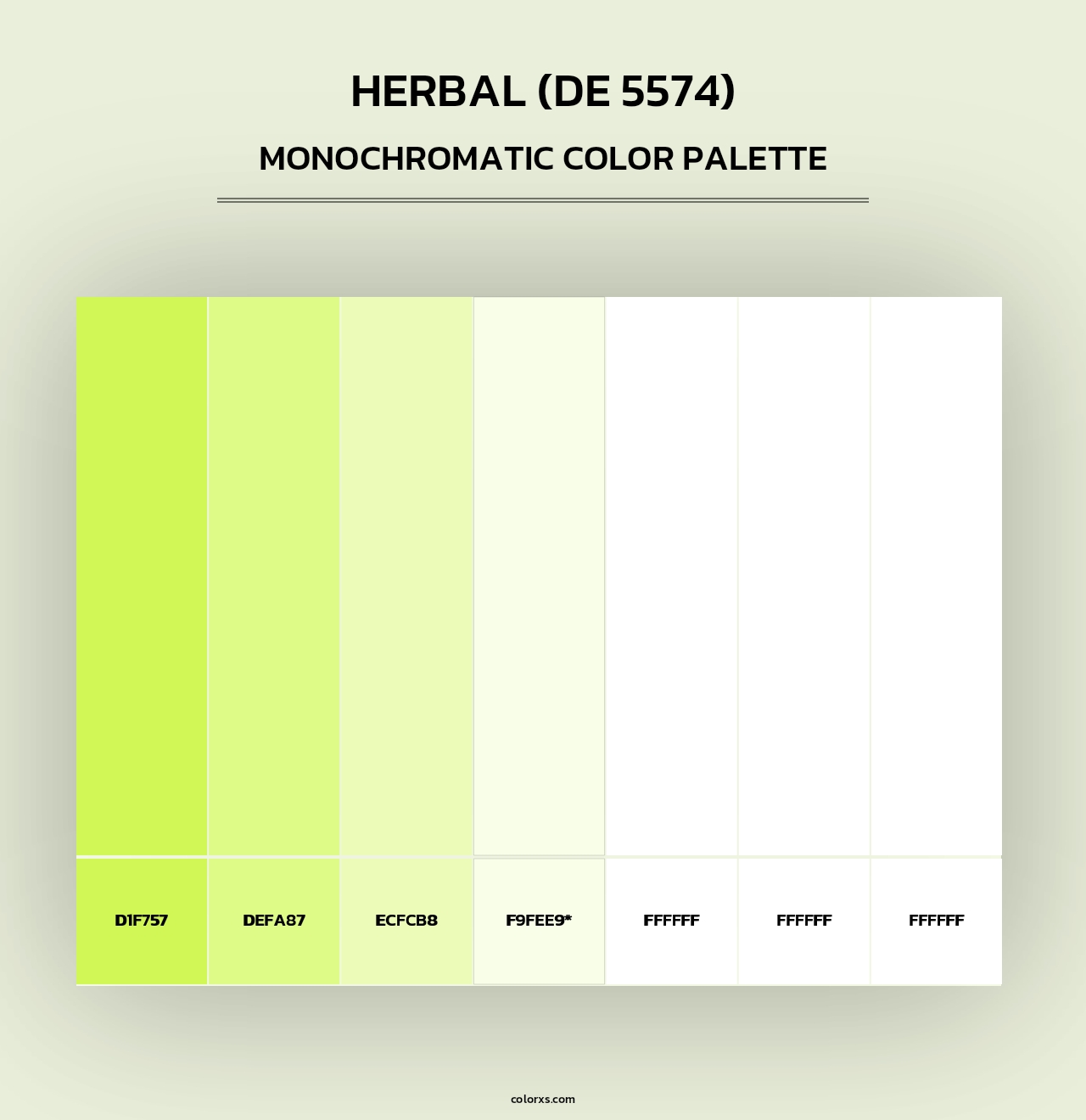 Herbal (DE 5574) - Monochromatic Color Palette
