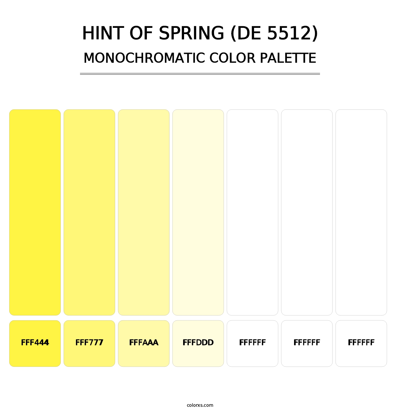 Hint of Spring (DE 5512) - Monochromatic Color Palette