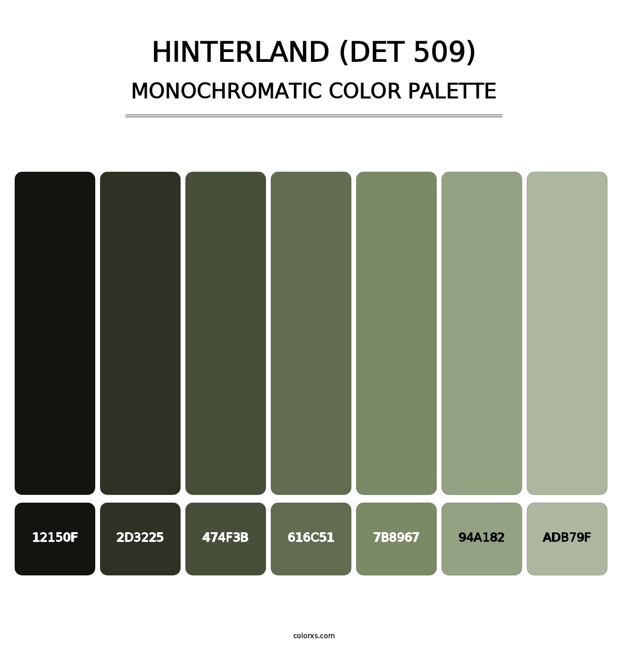 Hinterland (DET 509) - Monochromatic Color Palette