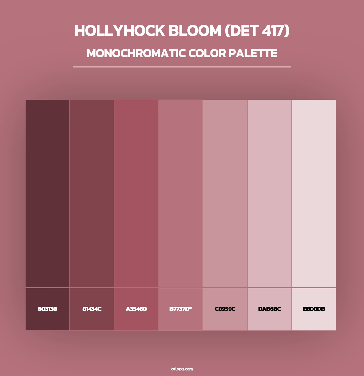Hollyhock Bloom (DET 417) - Monochromatic Color Palette