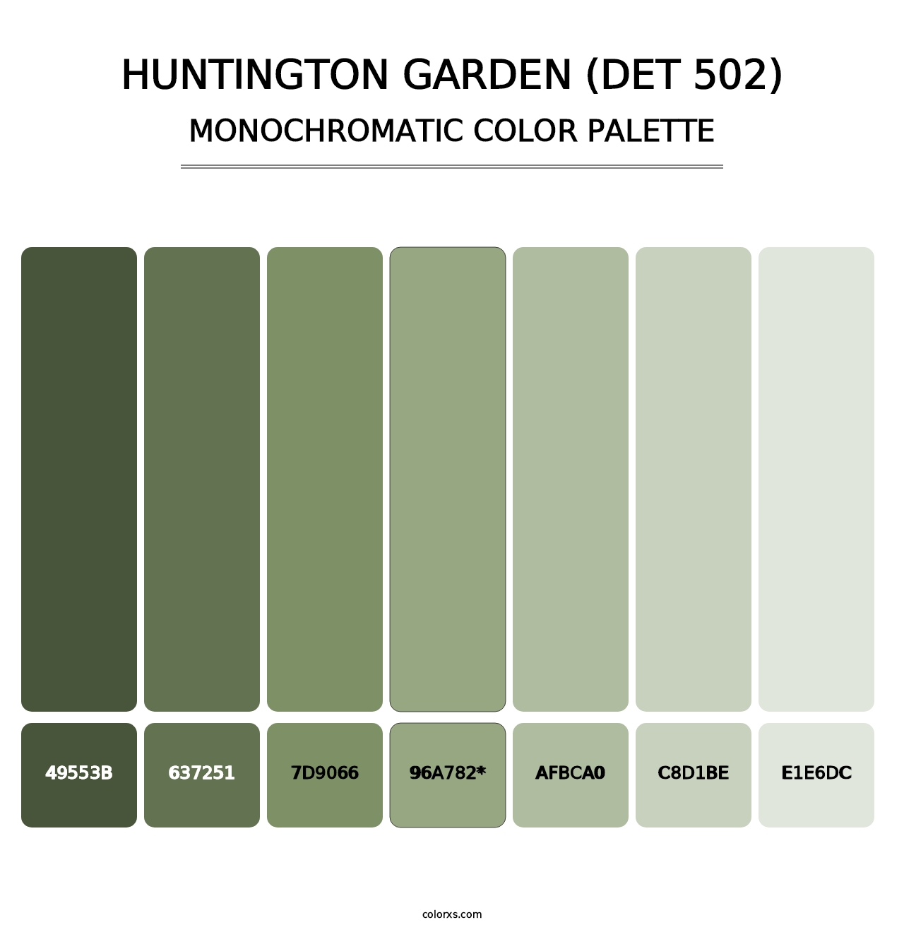 Huntington Garden (DET 502) - Monochromatic Color Palette