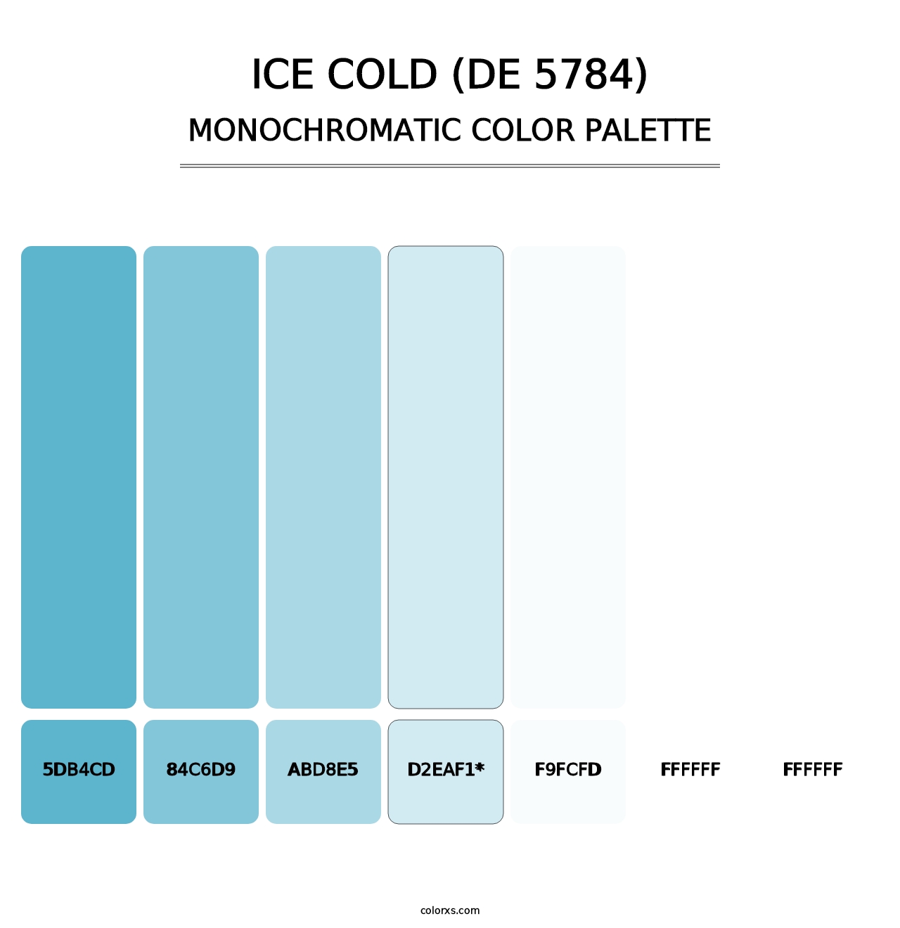 Ice Cold (DE 5784) - Monochromatic Color Palette