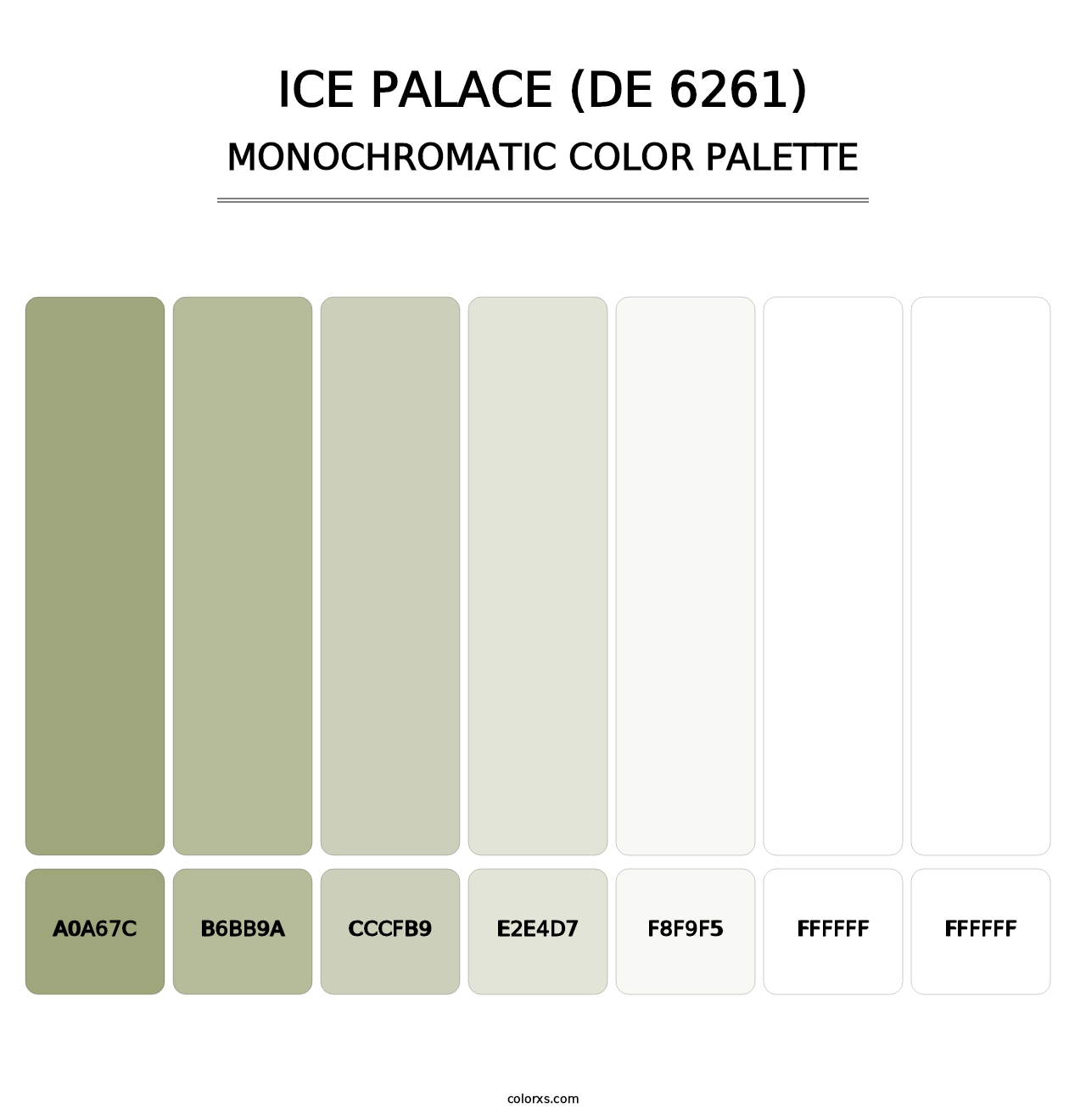 Ice Palace (DE 6261) - Monochromatic Color Palette