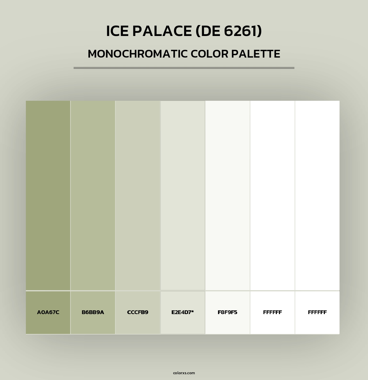 Ice Palace (DE 6261) - Monochromatic Color Palette