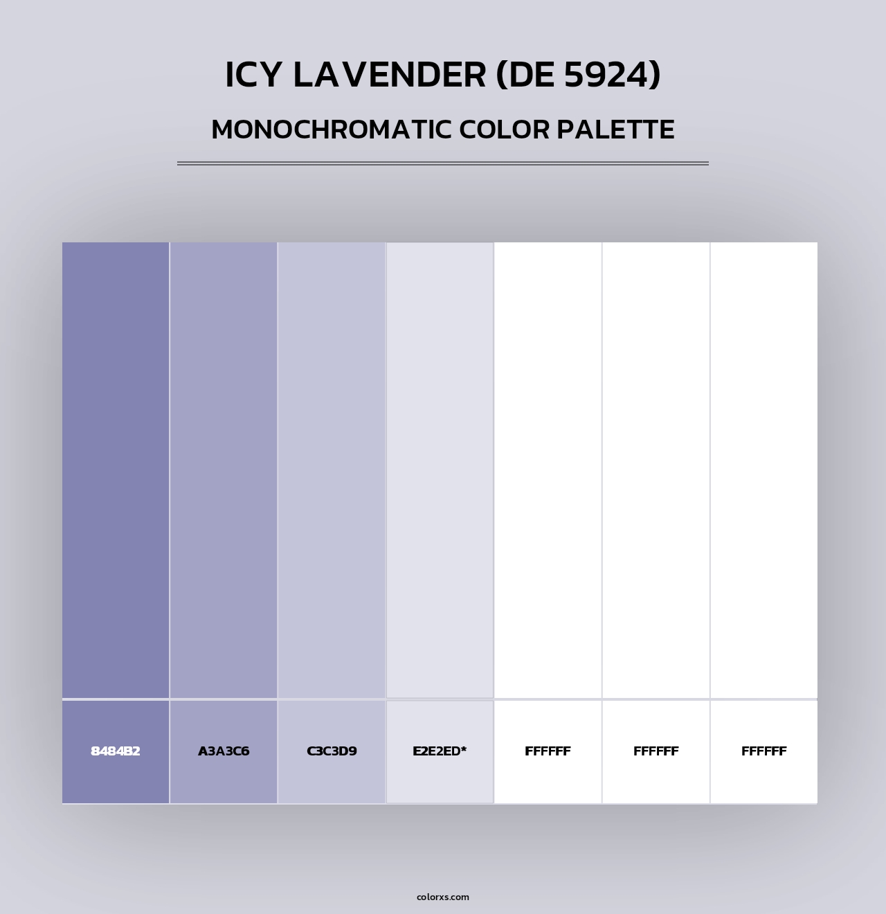 Icy Lavender (DE 5924) - Monochromatic Color Palette