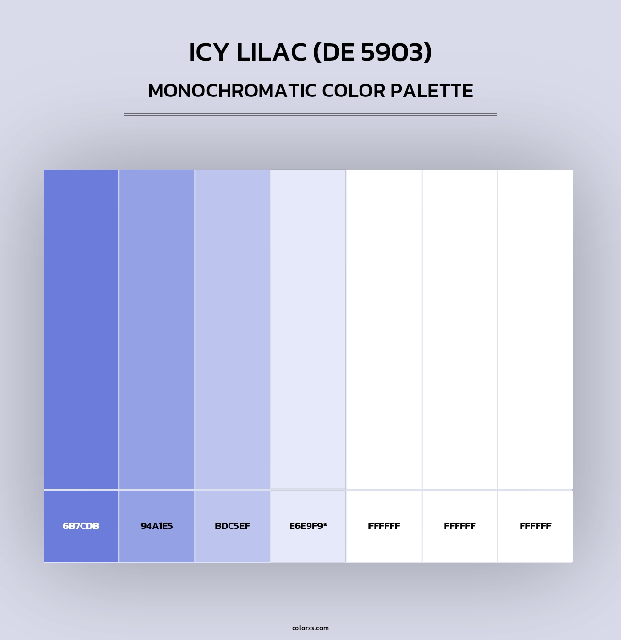 Icy Lilac (DE 5903) - Monochromatic Color Palette