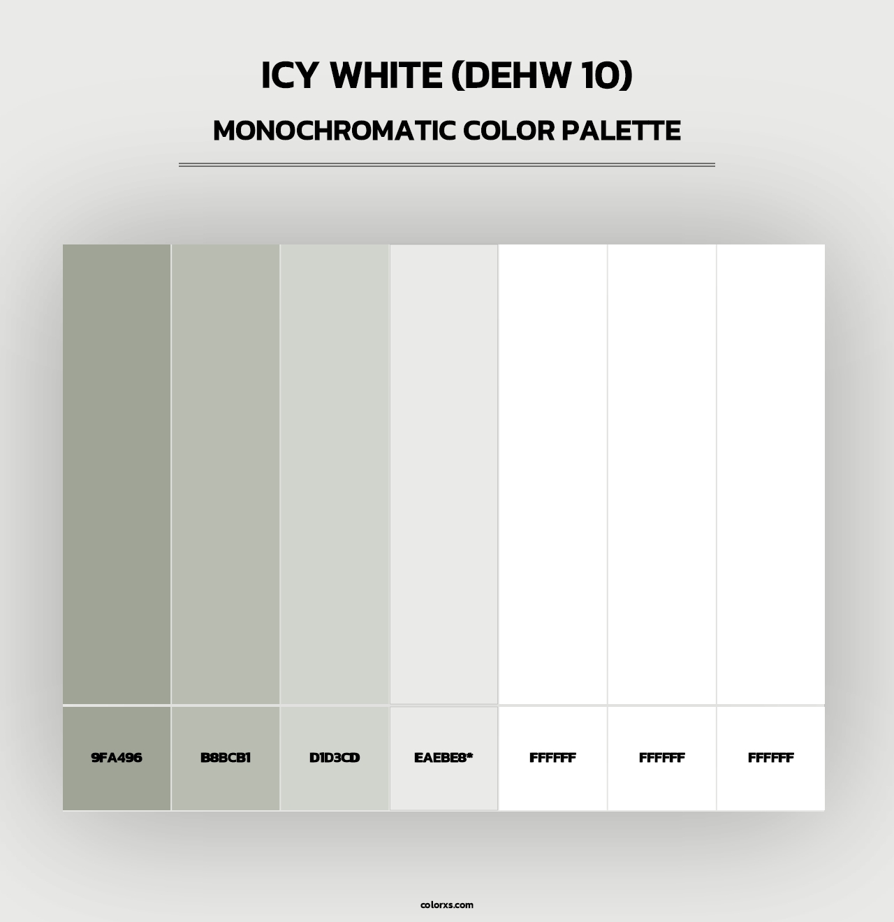 Icy White (DEHW 10) - Monochromatic Color Palette