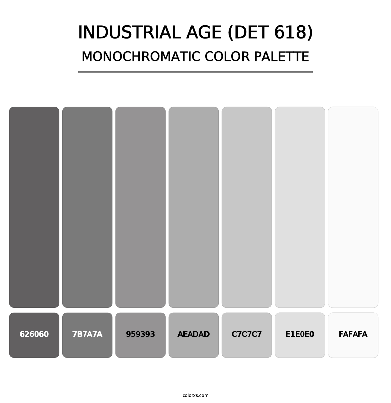Industrial Age (DET 618) - Monochromatic Color Palette