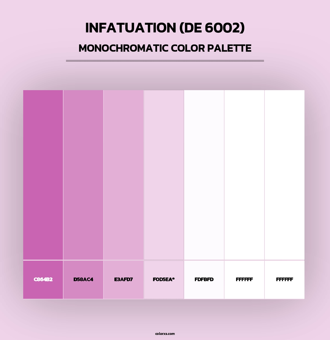 Infatuation (DE 6002) - Monochromatic Color Palette