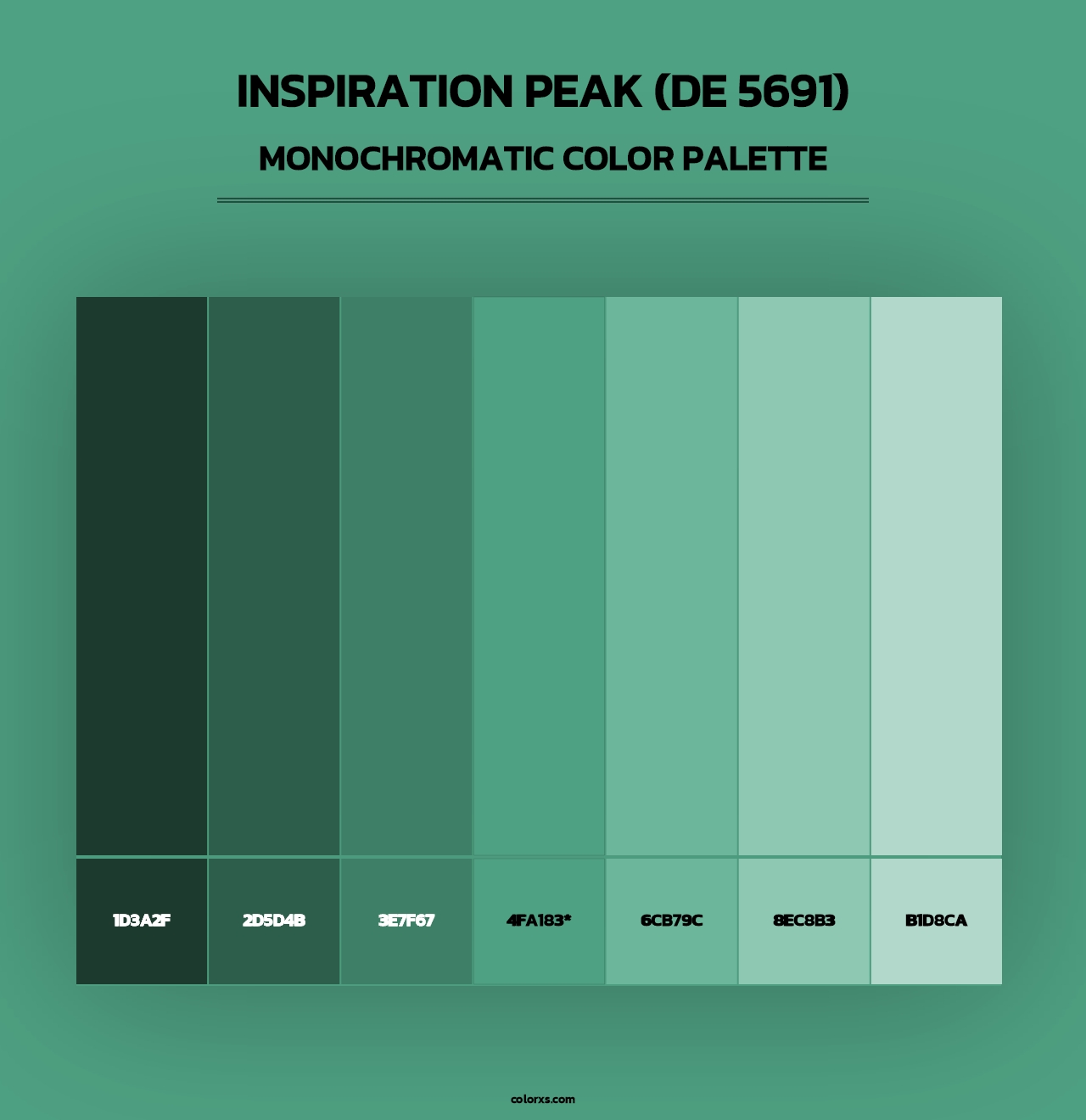 Inspiration Peak (DE 5691) - Monochromatic Color Palette