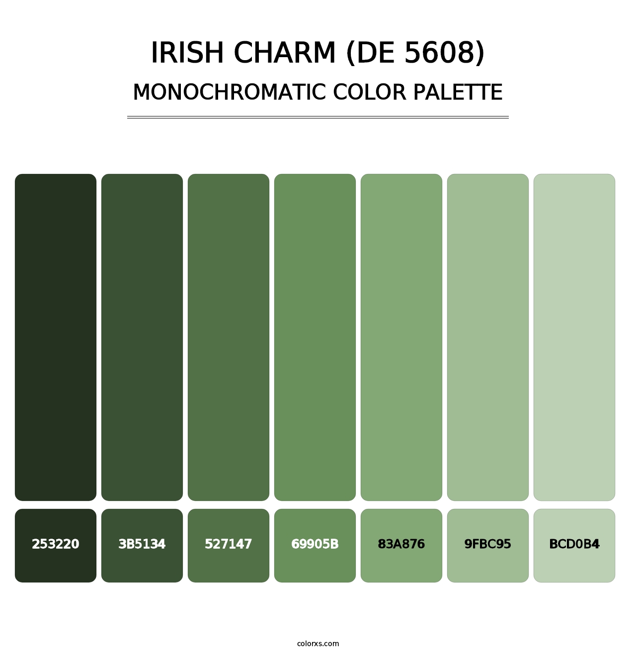 Irish Charm (DE 5608) - Monochromatic Color Palette