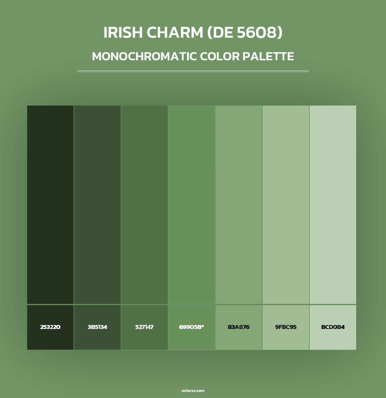 Irish Charm (DE 5608) - Monochromatic Color Palette