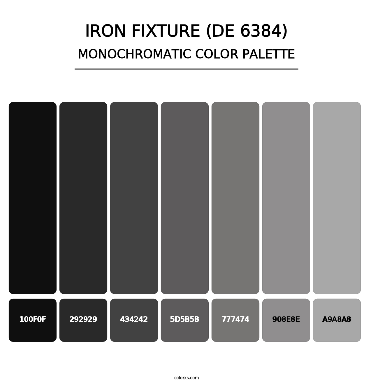 Iron Fixture (DE 6384) - Monochromatic Color Palette