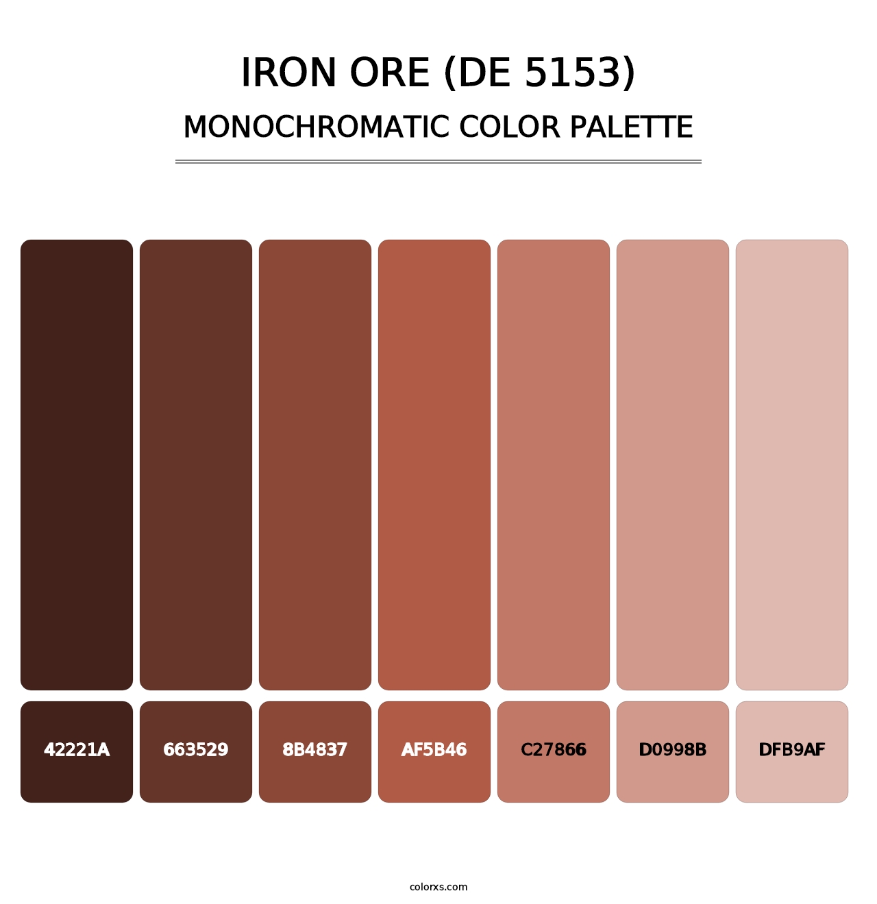 Iron Ore (DE 5153) - Monochromatic Color Palette