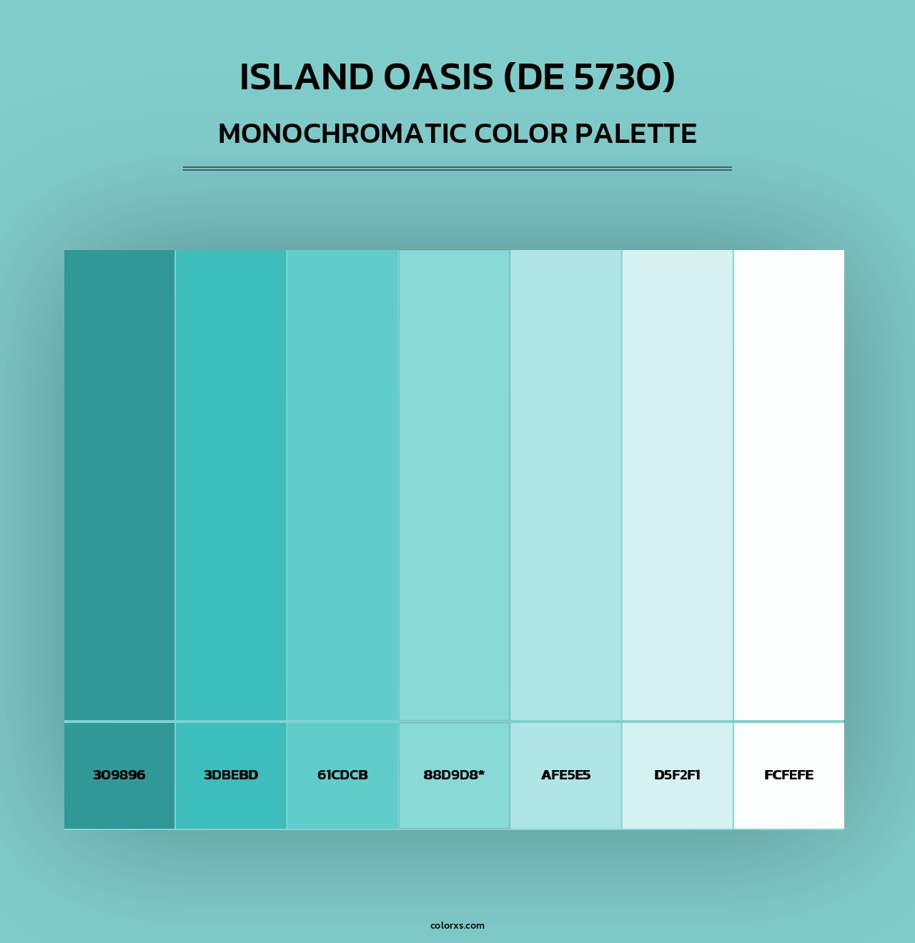 Island Oasis (DE 5730) - Monochromatic Color Palette