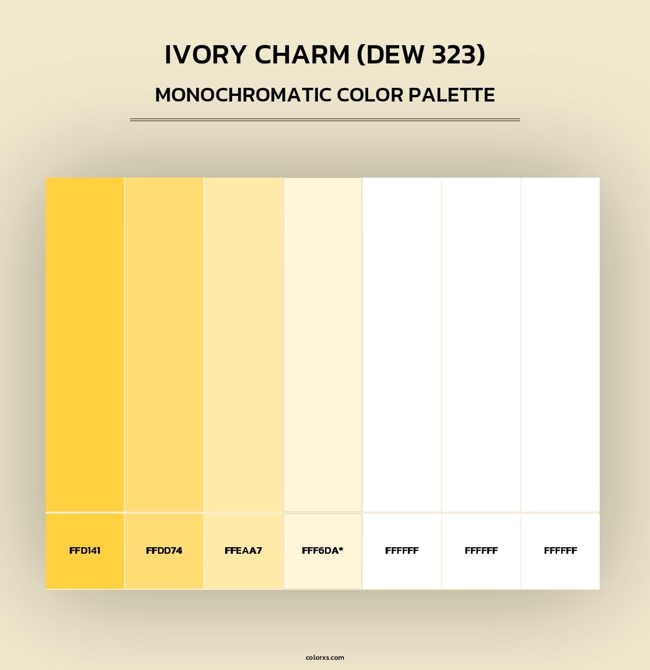 Ivory Charm (DEW 323) - Monochromatic Color Palette