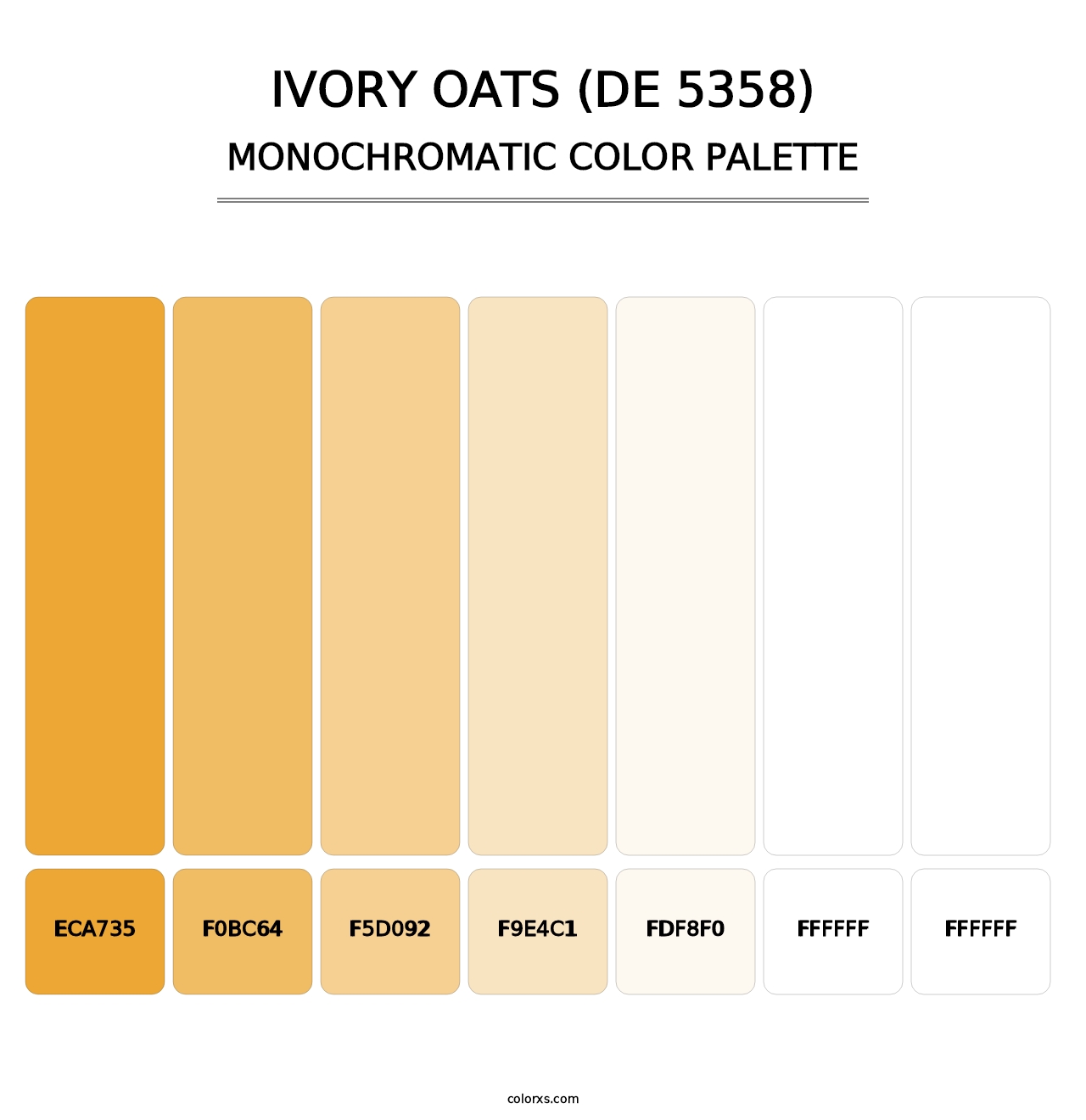 Ivory Oats (DE 5358) - Monochromatic Color Palette