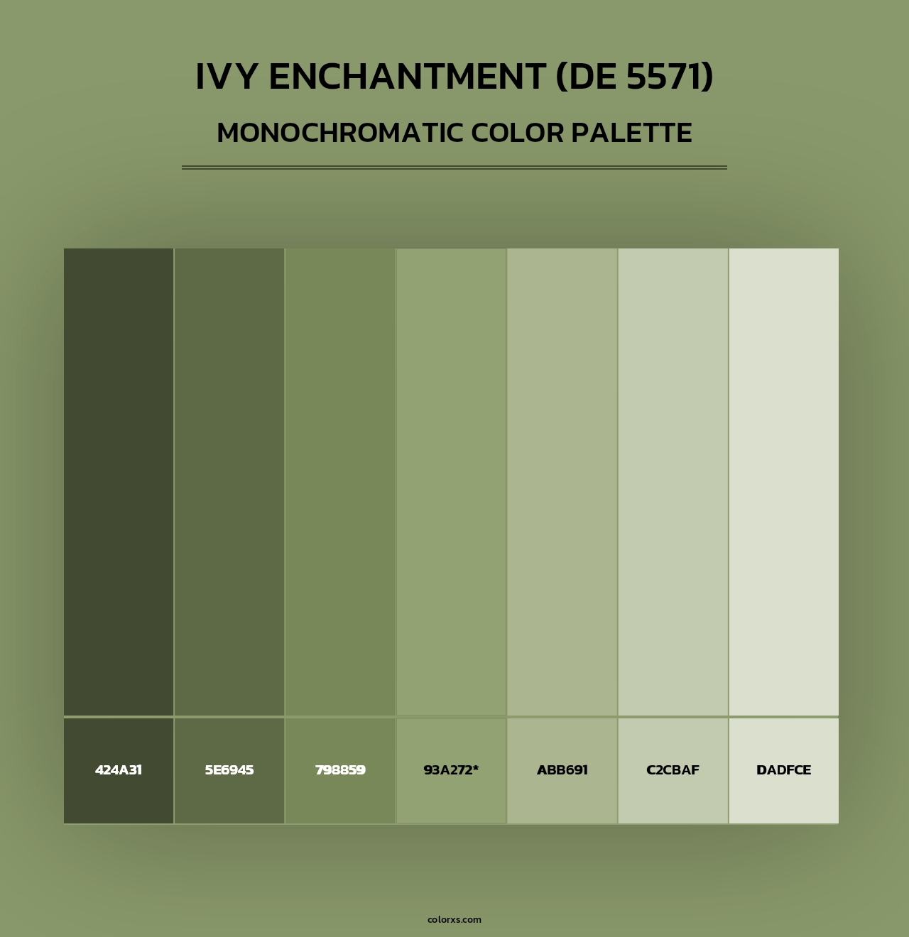 Ivy Enchantment (DE 5571) - Monochromatic Color Palette