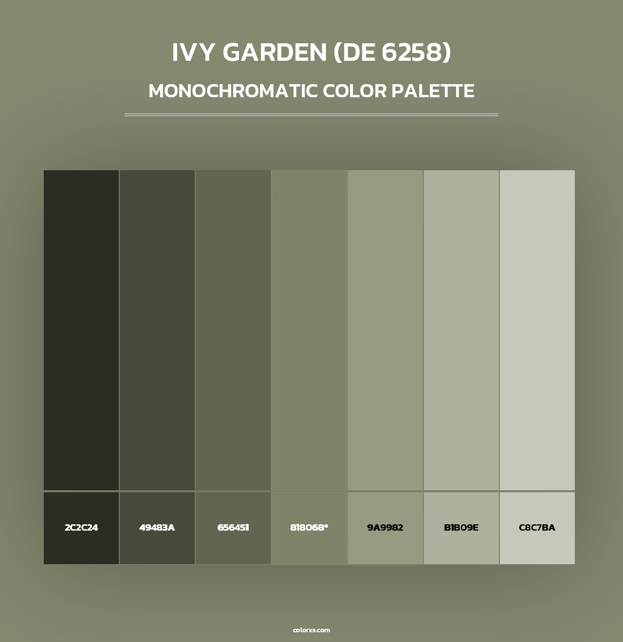 Ivy Garden (DE 6258) - Monochromatic Color Palette