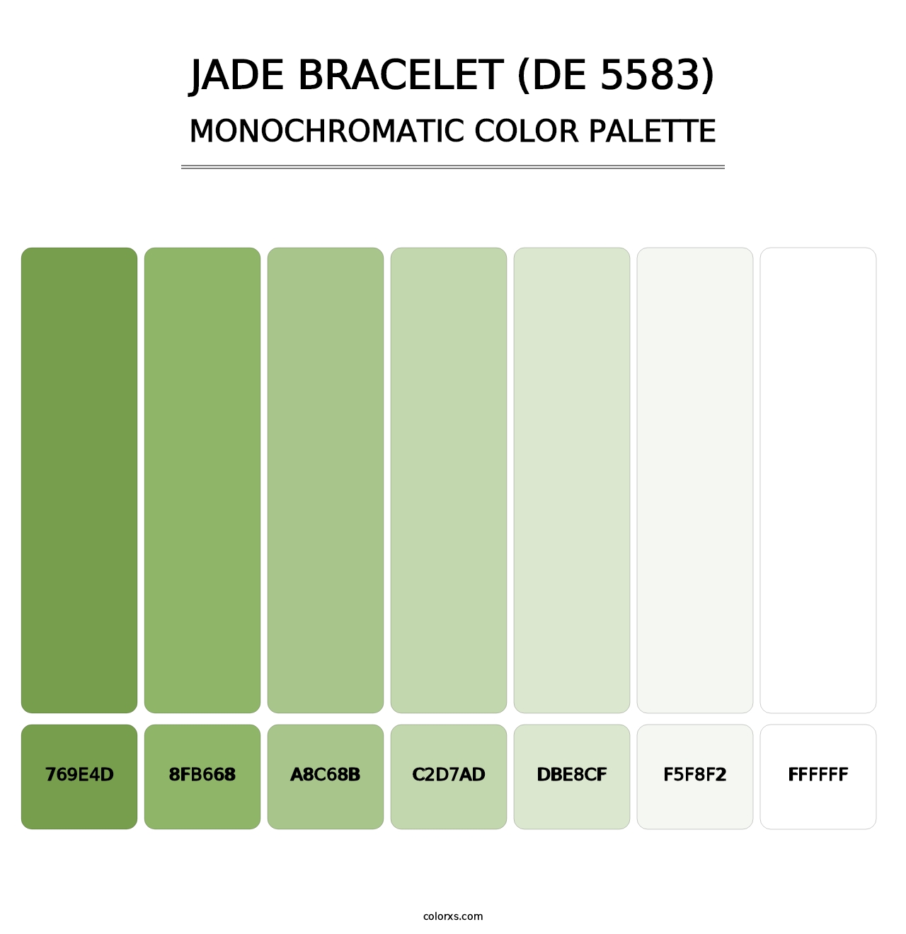 Jade Bracelet (DE 5583) - Monochromatic Color Palette
