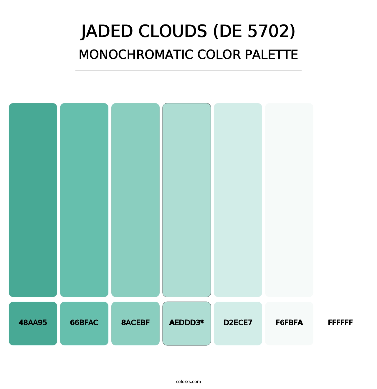 Jaded Clouds (DE 5702) - Monochromatic Color Palette
