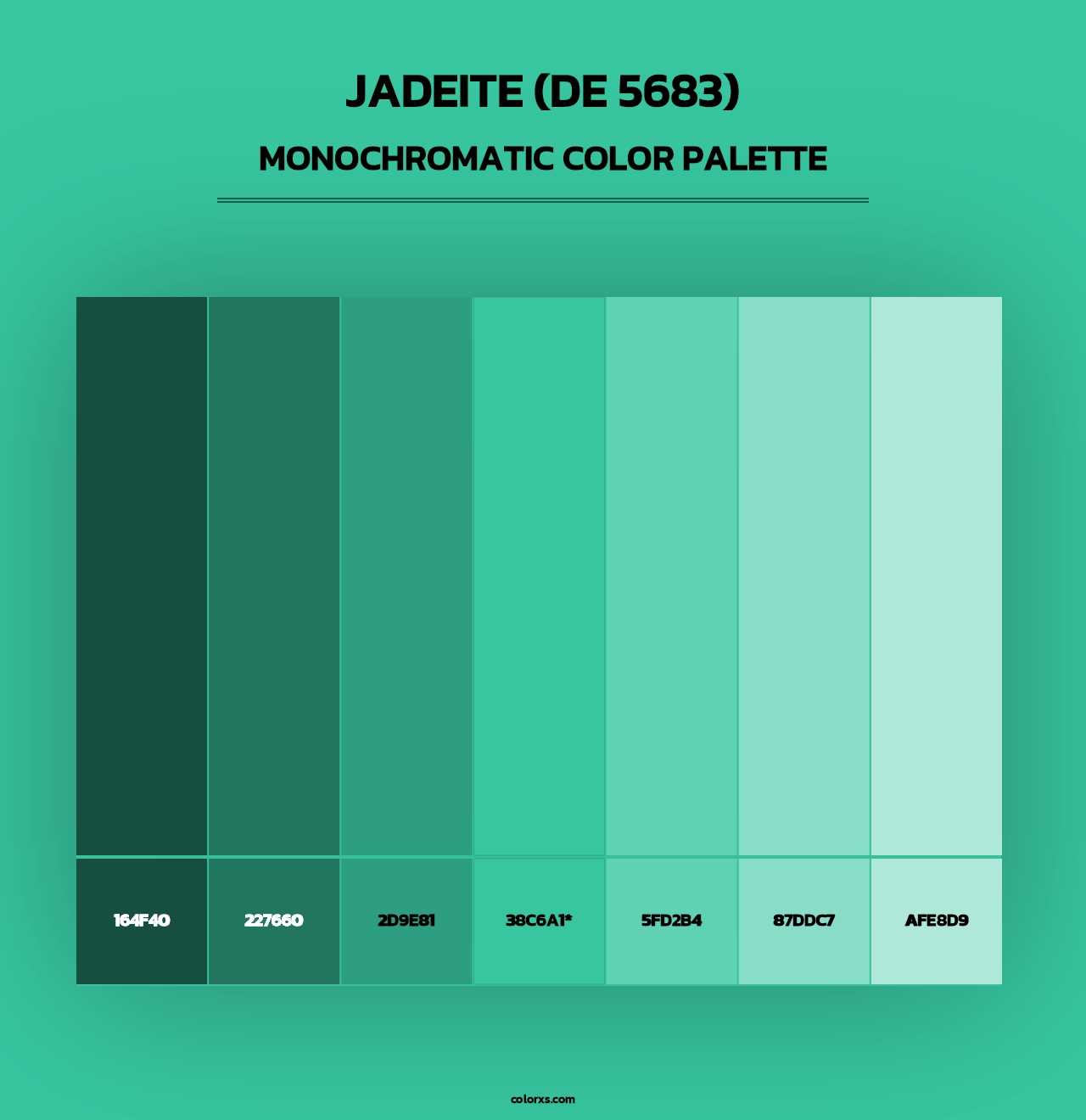 Jadeite (DE 5683) - Monochromatic Color Palette