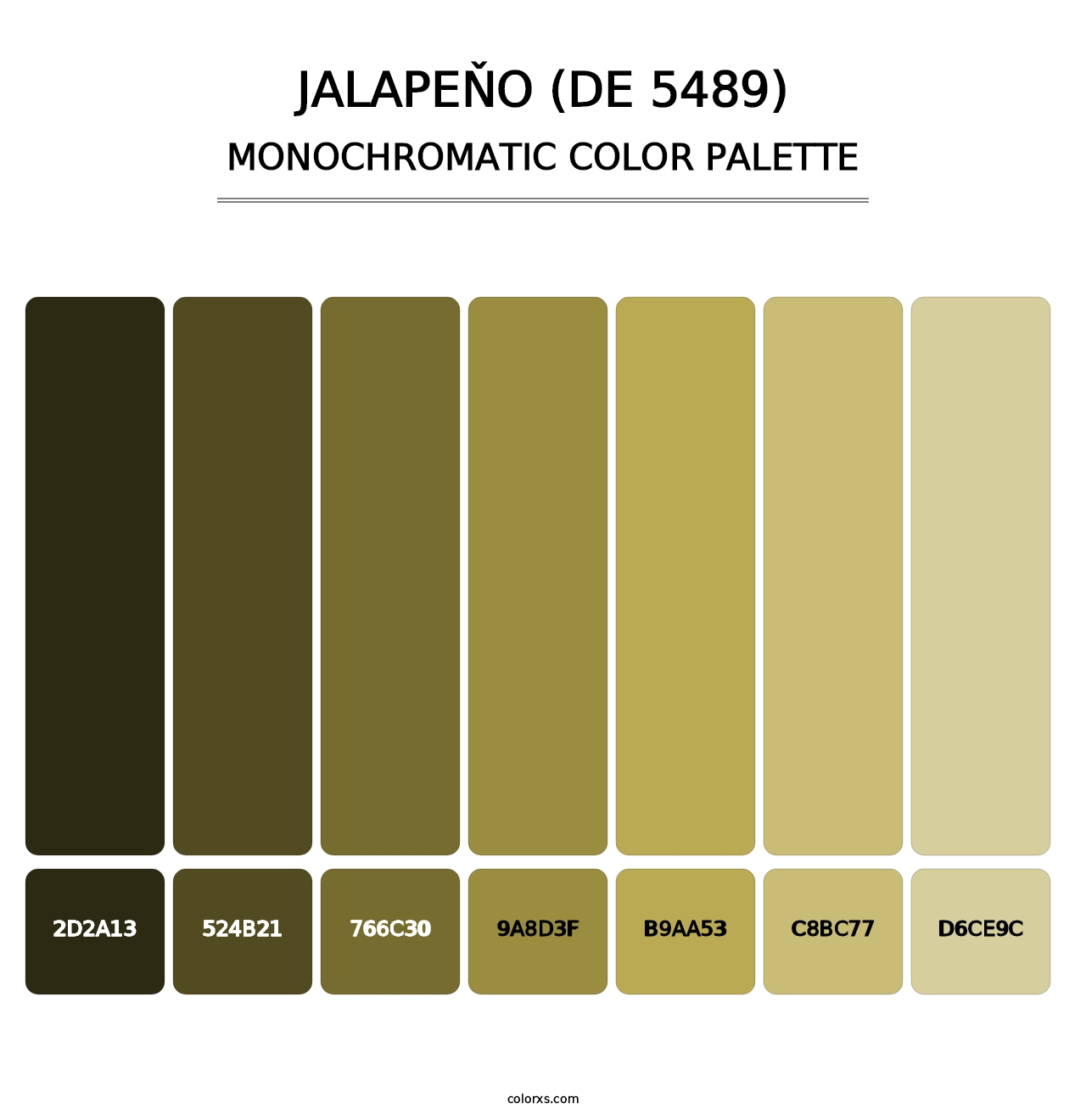 Jalapeňo (DE 5489) - Monochromatic Color Palette