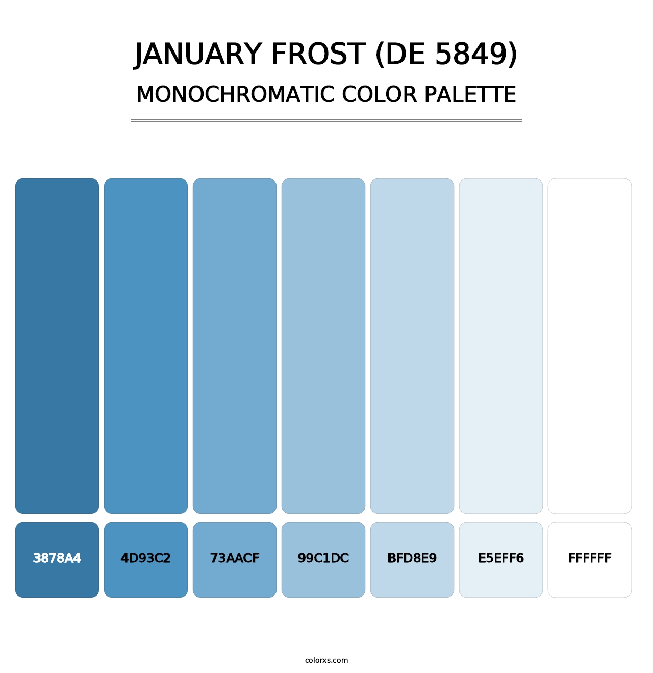 January Frost (DE 5849) - Monochromatic Color Palette