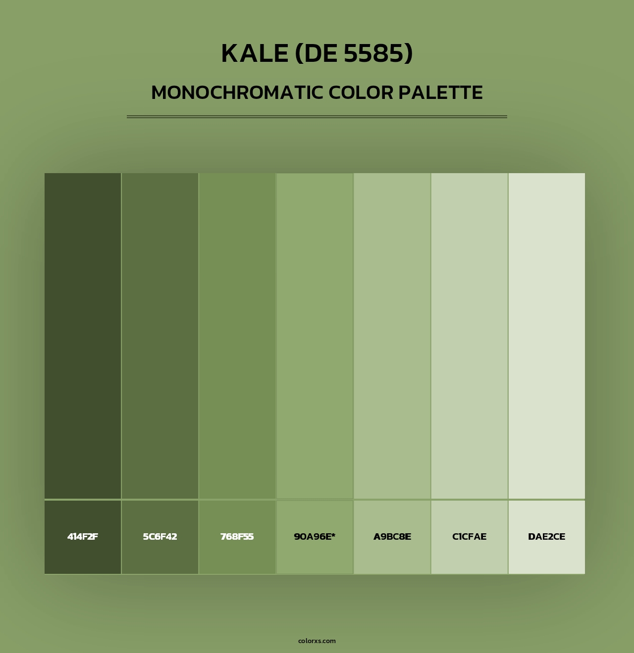 Kale (DE 5585) - Monochromatic Color Palette