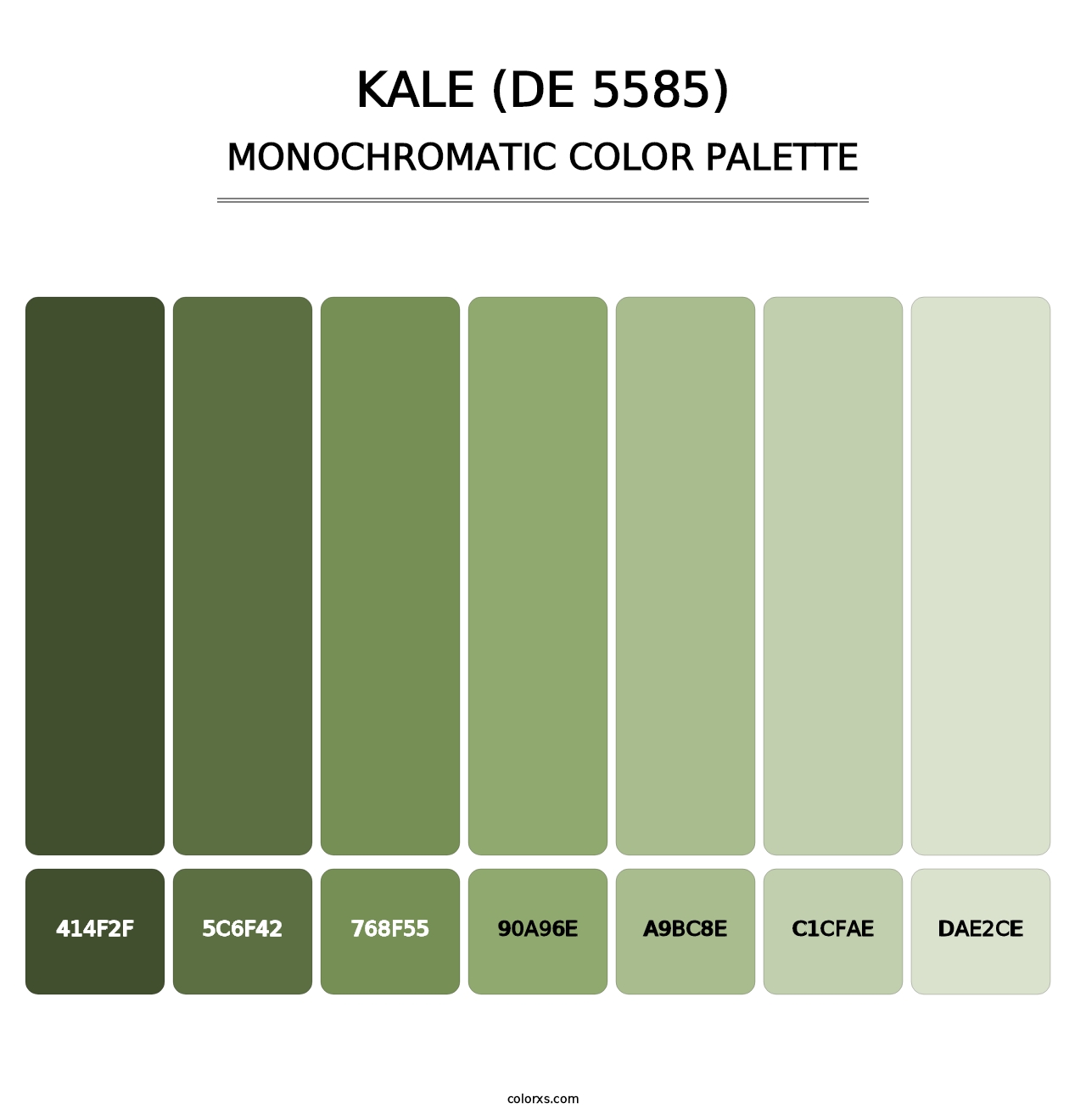 Kale (DE 5585) - Monochromatic Color Palette