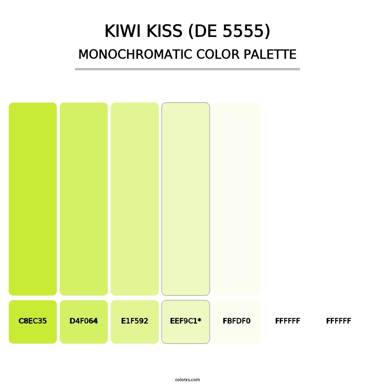 Kiwi Kiss (DE 5555) - Monochromatic Color Palette