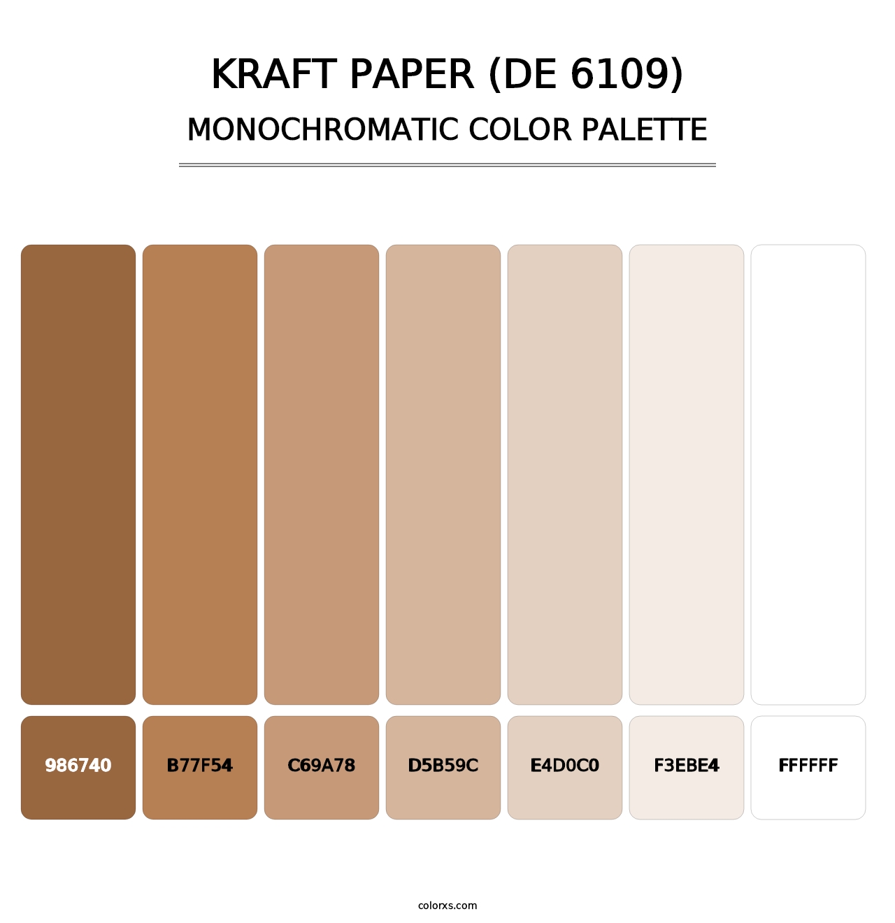 Kraft Paper (DE 6109) - Monochromatic Color Palette