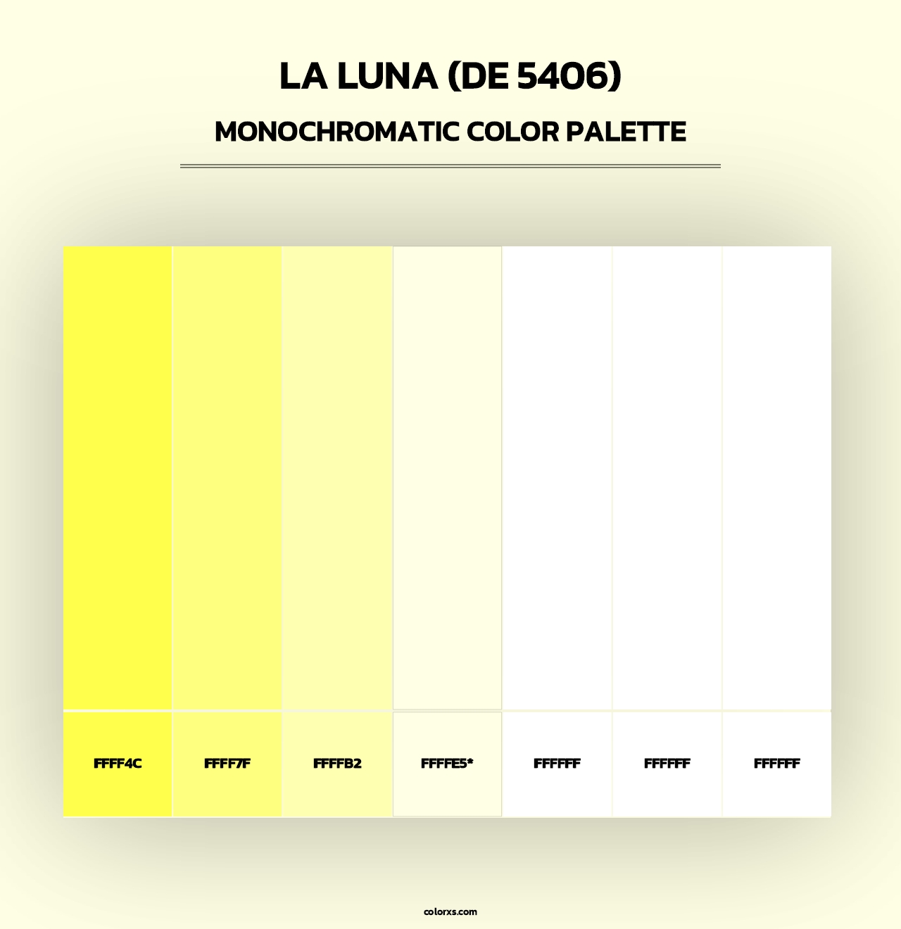 La Luna (DE 5406) - Monochromatic Color Palette