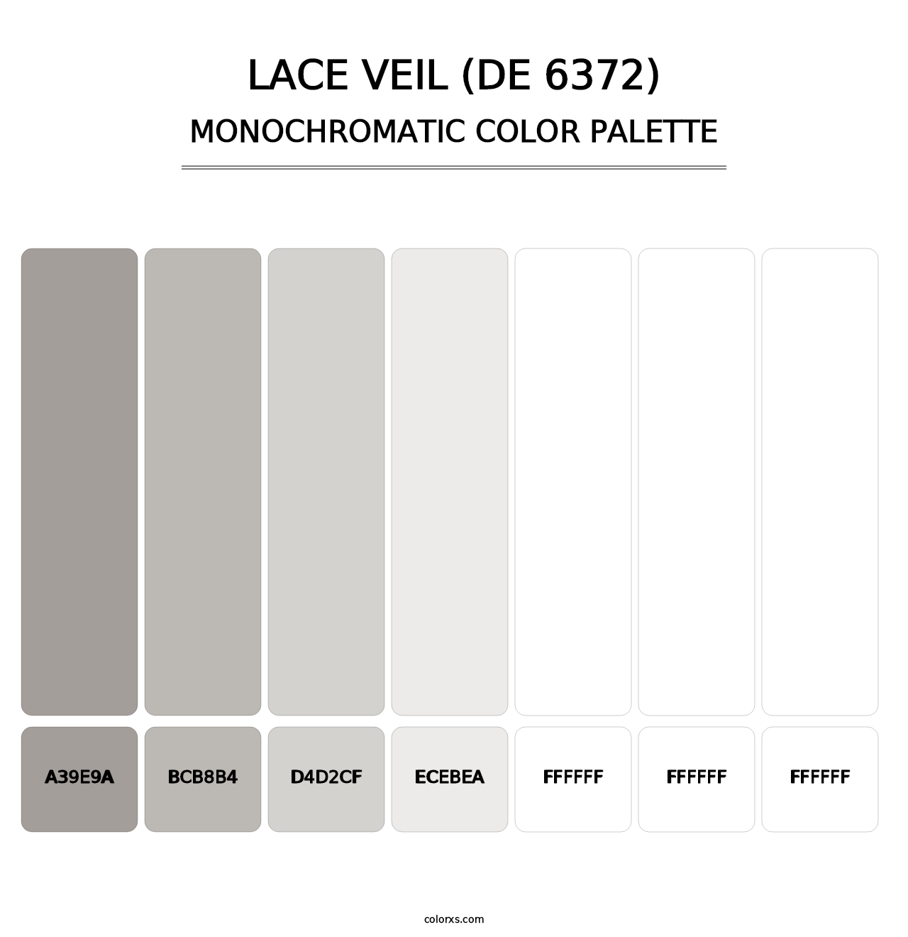 Lace Veil (DE 6372) - Monochromatic Color Palette